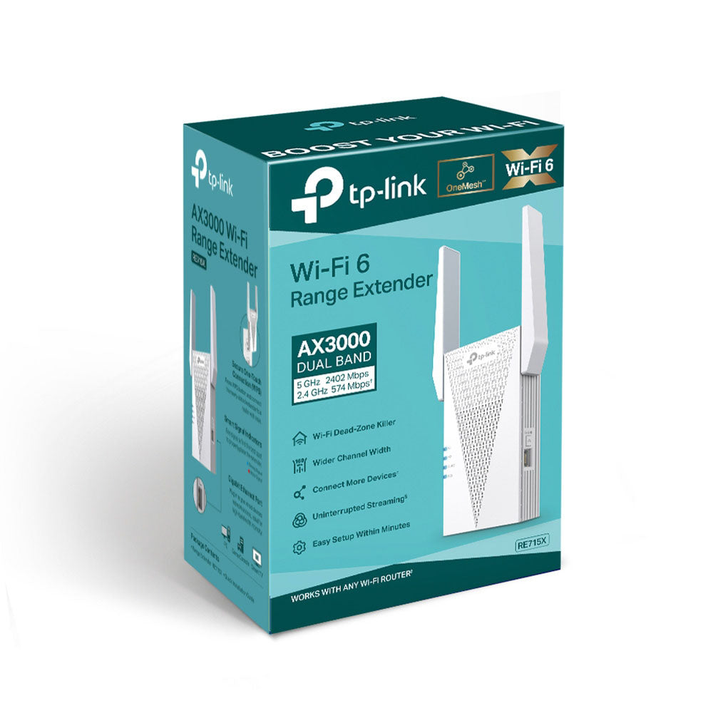 TP-Link RE715X AX3000 Mesh WiFi 6 Extender TP-Link RE715X AX3000 Mesh WiFi 6 Extender